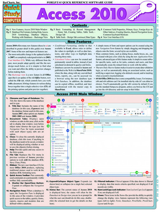 Title details for Access 2010 by BarCharts, Inc. - Available